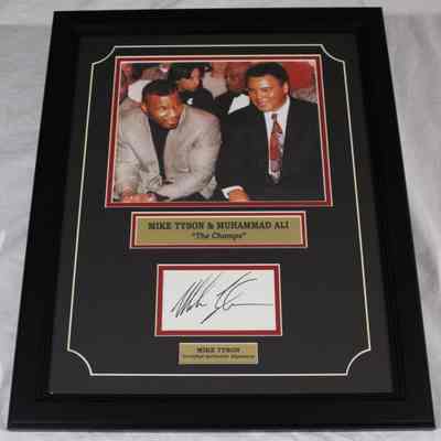 Mike Tyson Signed Custom Framed Piece (JSA COA)