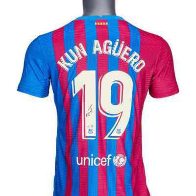 SERGIO KUN AGUERO: SIGNED 2021-22 BARCELONA JERSEY (BECKETT)