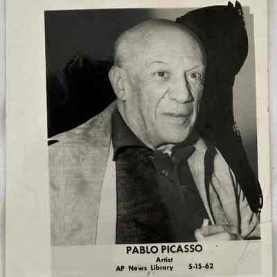 Original 1962 AP Press Photo Pablo Picasso