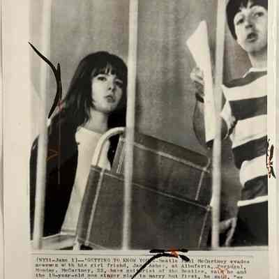 Original 1965 AP Wire Press Photo Paul McCartney and Jane Asher 8x10