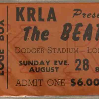 The Beatles 1966 Dodger Stadium Los Angeles Ticket Stub (USA)