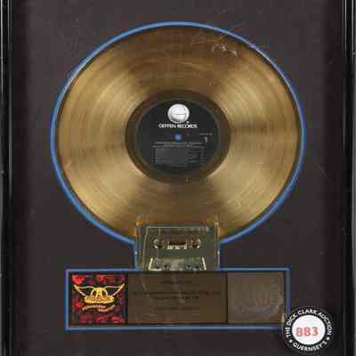 AEROSMITH "GOLD" RECORD AWARD