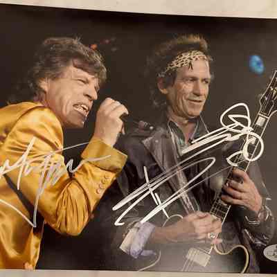 Mick Jagger and Keith Richard 8x10 signed photograph (ACE COA)