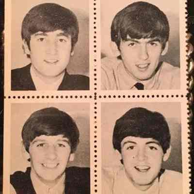 The Beatles - Original 1964 Uncut Stamps - 4 Vintage Originals