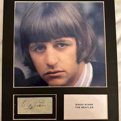Ringo Starr Custom Framed Signed Cut