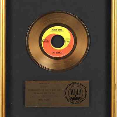 THE BEATLES "GOLD" RECORD AWARD