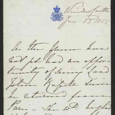 Queen Victoria Signed Hand-Written Letter (JSA LOA)