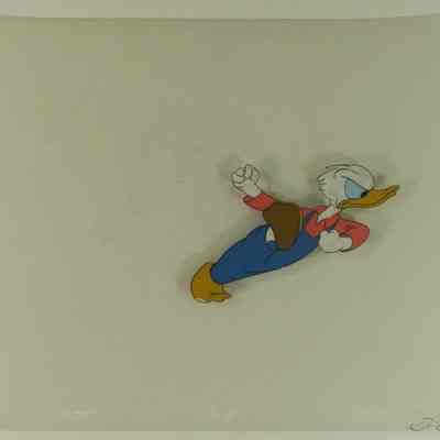 Walt Disney Donald Duck Original 1954 "Dragon Around" Hand Painted Animation Cel (PA LOA)