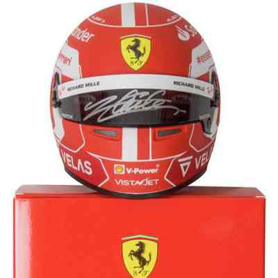 Charles Leclerc Signed Ferrari Mini Racing Helmet (Beckett)