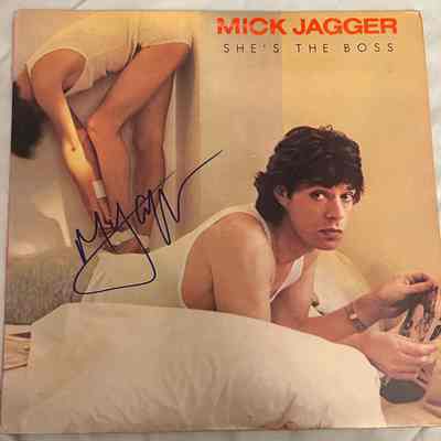 Mick Jagger Signed Record Insert (ACE COA)