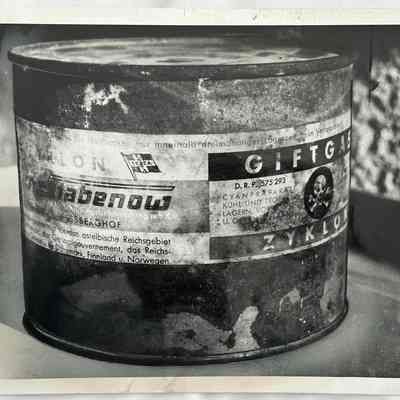 Original 1961 Photo WWII Zyklon B Gas Holocaust 7x9