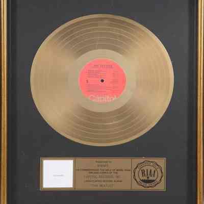 THE BEATLES "GOLD" RECORD AWARD