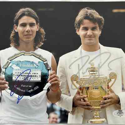 Roger Federer & Rafael Nadal Signed 8x10 Photo (ACE COA)
