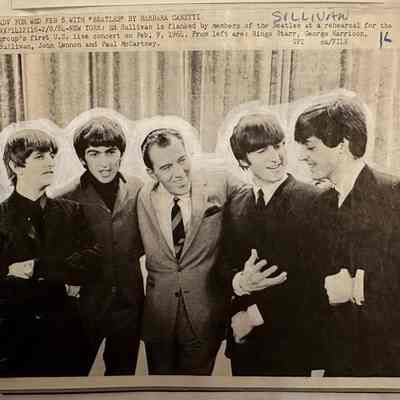 Original Press Photo - The Beatles and Ed Sullivan - 1964