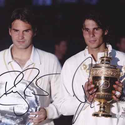 Roger Federer & Rafael Nadal Signed 8x10 Photo (ACE COA)