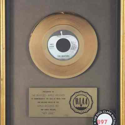 THE BEATLES "GOLD" RECORD AWARD