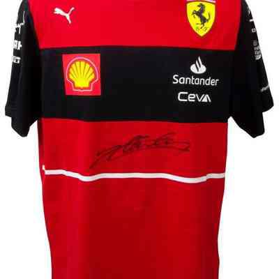 Charles Leclerc Signed Ferrari T-Shirt (Beckett)