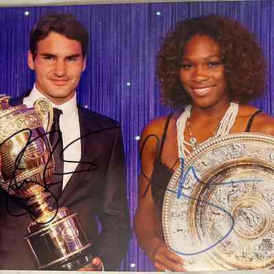 Roger Federer and Serena Williams Signed 8x10 Photograph