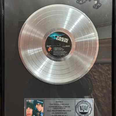 THE ROLLING STONES "PLATINUM" RECORDS AWARD