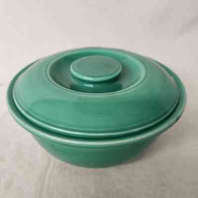 Fiesta Kitchen Kraft Green Homer Laughlin Covered Casserole Dish W/ Lid