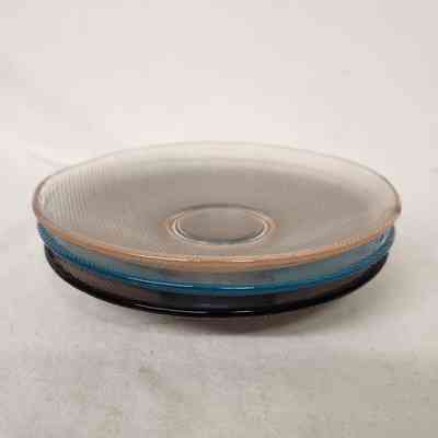 Italian Waffle Glass Ruffled Edge | Condiment Plate