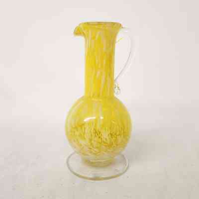 Lefton Art Glass Hand Blown Pitcher | 1950s