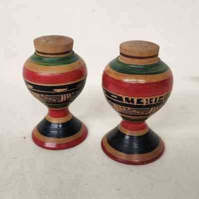 Hand Carved Wooden | Salt & Pepper Shakers