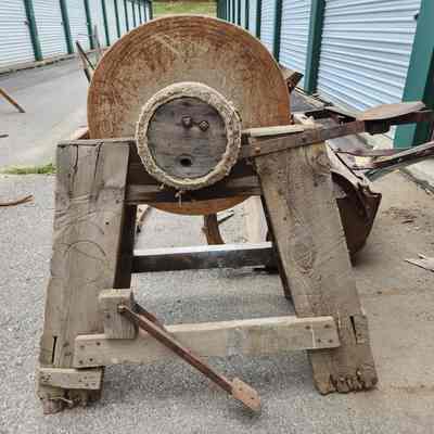 Grinding Stone with Seat and Treadle