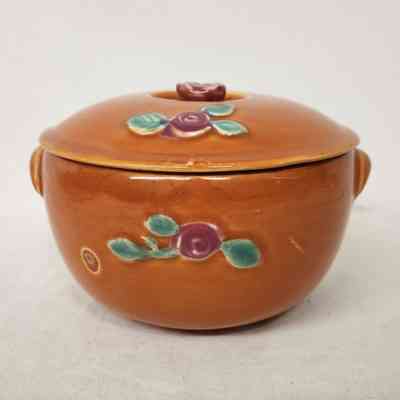 Coors Pottery Rosebud Covered Casserole Dish
