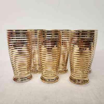 Gold Ring Mid-Century Modern Tumblers