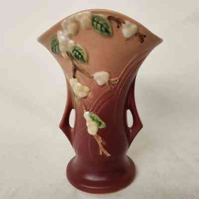 Roseville Snowberry Art Pottery Vase | 1940s