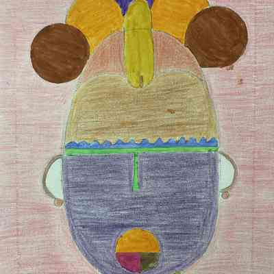 MNC - Blanca Marenco - The Soft Social Interior - Col pencil and acrylic on canvas 14x 11