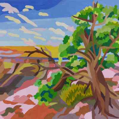 AOSW - Chieko Lafferty - A Tree - 9x12 - gouache - Selected
