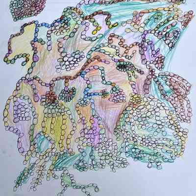 SF Senior Center - Eva Marie Go - Family - pen and 8.5x11 Col pencil