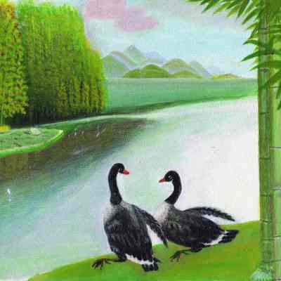 Oak Center Towers - Zhi Ming Wu - Ducks by the Lake