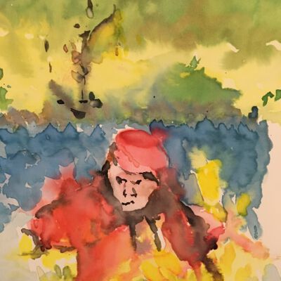 Anne Adelman - Red Capped Man - Coventry Senior Center