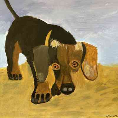 On Lok Peralta - Vanita Shah - Puppy Love - Acrylic - Selected