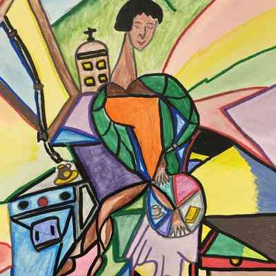 MNC - Bonnie Perez - Remembering My Country - 12x9 wc