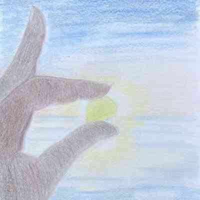 AOSW - Margaret Bacon - Sea Glass - 8x6.5 - colored pencil on paper