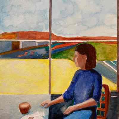 AWE Open Studios – Richard Newman – After Diebenkorn (Woman Looking out a window)
