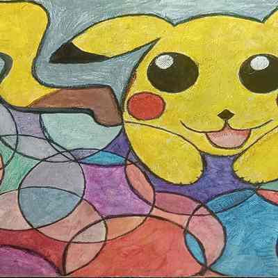Pikachu jumping over bubbles
