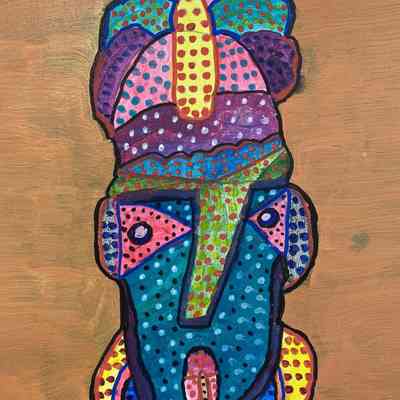 MNC - Josefina Marin - Ice Cream Mask - 14x11 acrylic on canvas - Selected