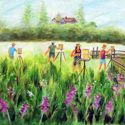Yu Chen - Plein Air - Oak Center Towers