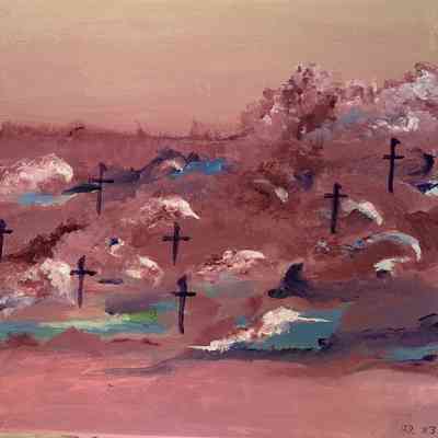 Aquatic Park - Elanor Edgeworth - Red River Valley - 18x18 Acrylic