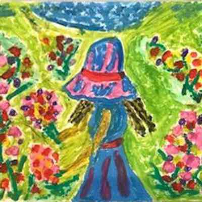 Virginia Jean Navarro - Girl in Blue Dress - Curry Senior Center