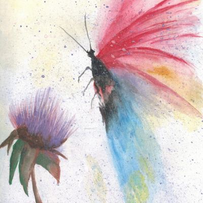 Linhua Xiao - Flower and Butterfly - On Lok Chinese