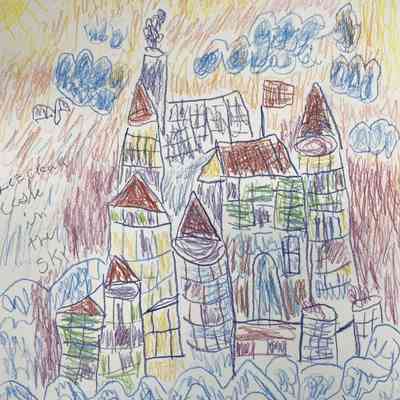 Fairmont - Robert Llewellyn - Ice Cream Castle in the Sky - 9x12 col pencil