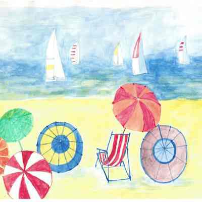 Qing Ho - Beach & Sailboat - On Lok Gee Center