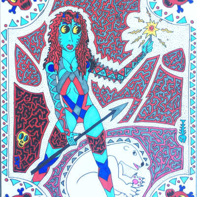 Teresa Picirillo - Warrior Woman with Bear - Laguna Honda Hospital