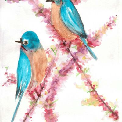 Dan Bao Xie - Two Blue Birds - On Lok Chinese